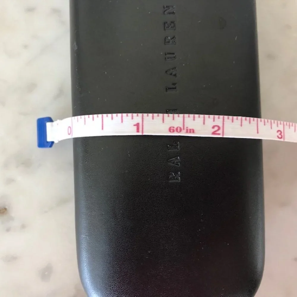 RALPH LAUREN Black Hard Clamshell Glass Case